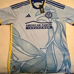 adidas Atlanta United 2023 Light Blue and Navy Home Jersey